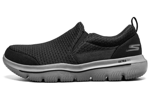 Skechers GO WALK Fabric Comfortable Low top Casual Shoes Men's Black Gray