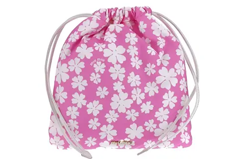 MIU MIU Nylon Makeup Bag Women's Pink