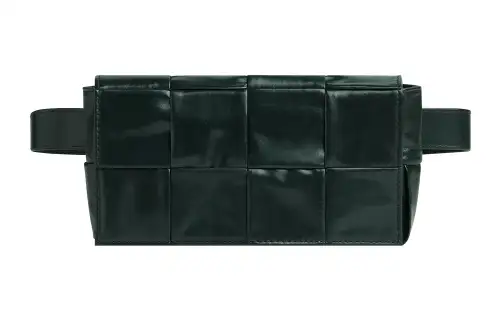 Bottega Veneta Cassette Belt Cow Leather Box Bag Camera Bag Fanny Pack, Crossbody Bag Mini Men's Jasper