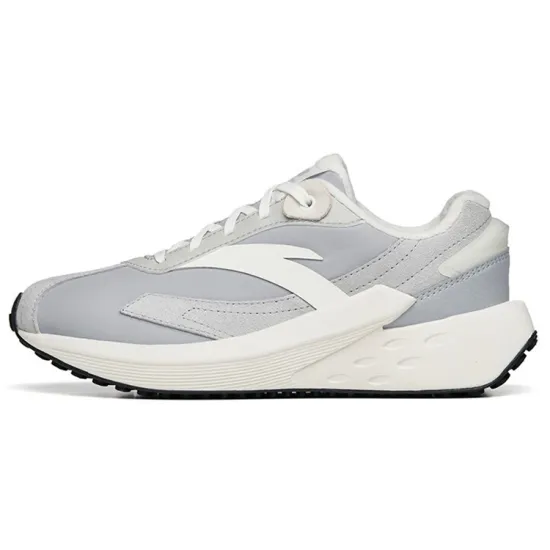 Anta Icing Cushioned Anti Slip And Wear Resistant Lightweight Low Top Running Shoes Men's Gray White