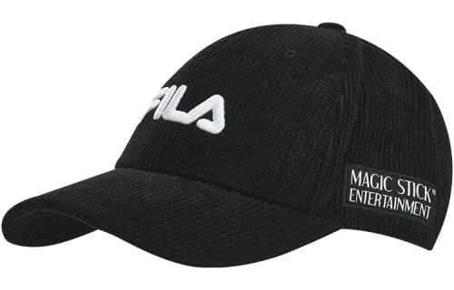 FILA Synthetic Fiber Baseball Caps Unisex Jet Black