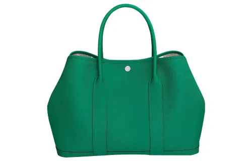 HERMES Garden Party Epsom Calfskin Handbag 36 Women's O6 Vert Jade Protea Green