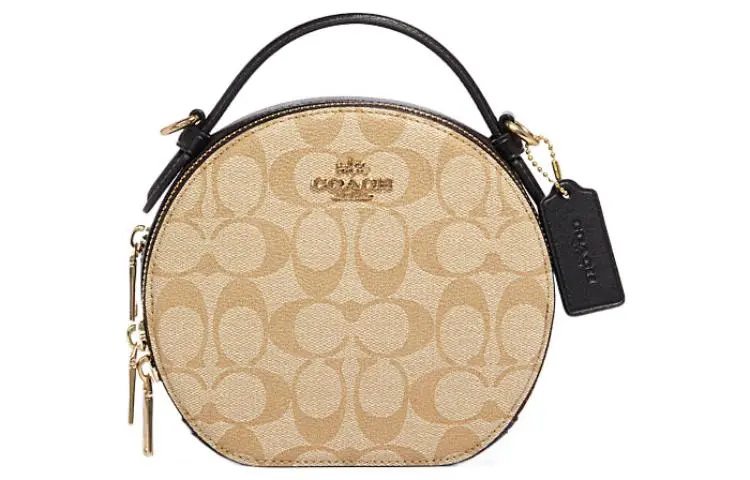 COACH Canteen Artificial Leather Crossbody Bags Small Women's Monogram Khaki
