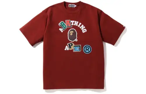 A BATHING APE Bape T Shirts Men's Crew Neck Moderate Straight Fit