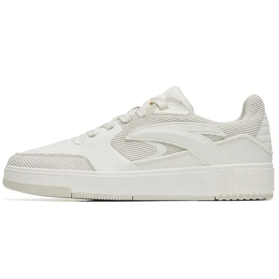 ANTA 982 Skateboard Shoes Men Low-Top Ivory White/Muddy Sand Gray