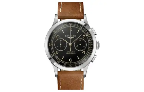LONGINES Pioneer Collection Mechanical Movement 30m Waterproof Men's Watch 40mm Black Dial Stainless Steel Case