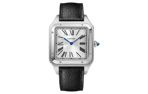 CARTIER SANTOS DE Manual Mechanical Movement Men's Watch 46.6*33.9mm Silver Dial Stainless Steel Case