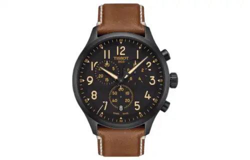 TISSOT Sports Collection Quartz Movement 100m Waterproof Men's Watch Black Dial Stainless Steel Case