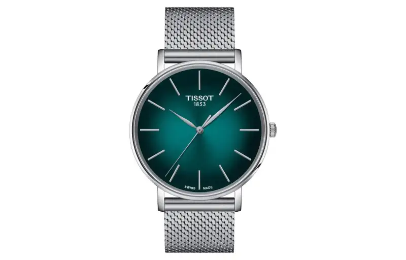 TISSOT Quartz Movement 50m Waterproof Men's Watches Watch 40mm Green Dial Steel Watch Case