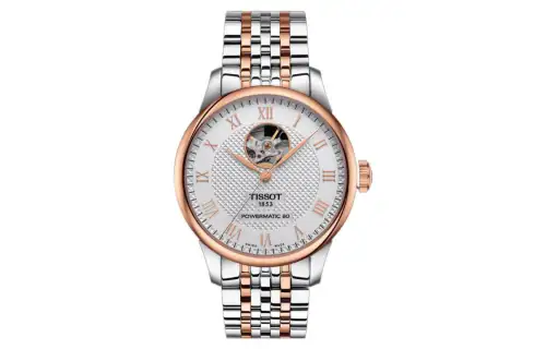 TISSOT Automatic Mechanical Movement 30m Waterproof Men's Watch 39.3mm Silver Dial Steel PVD Coating Watch Case