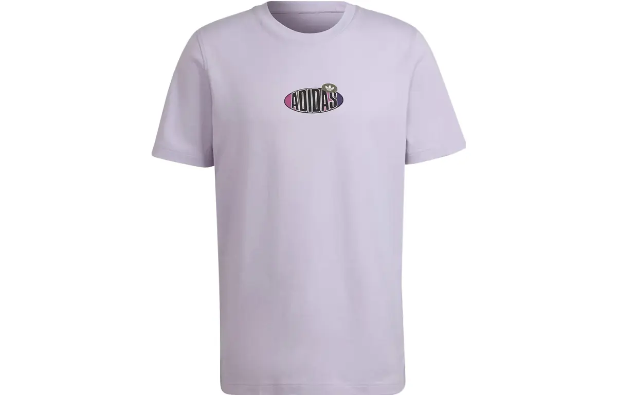 Adidas Originals T-Shirts Men's White Crew Neck Moderate Straight Fit