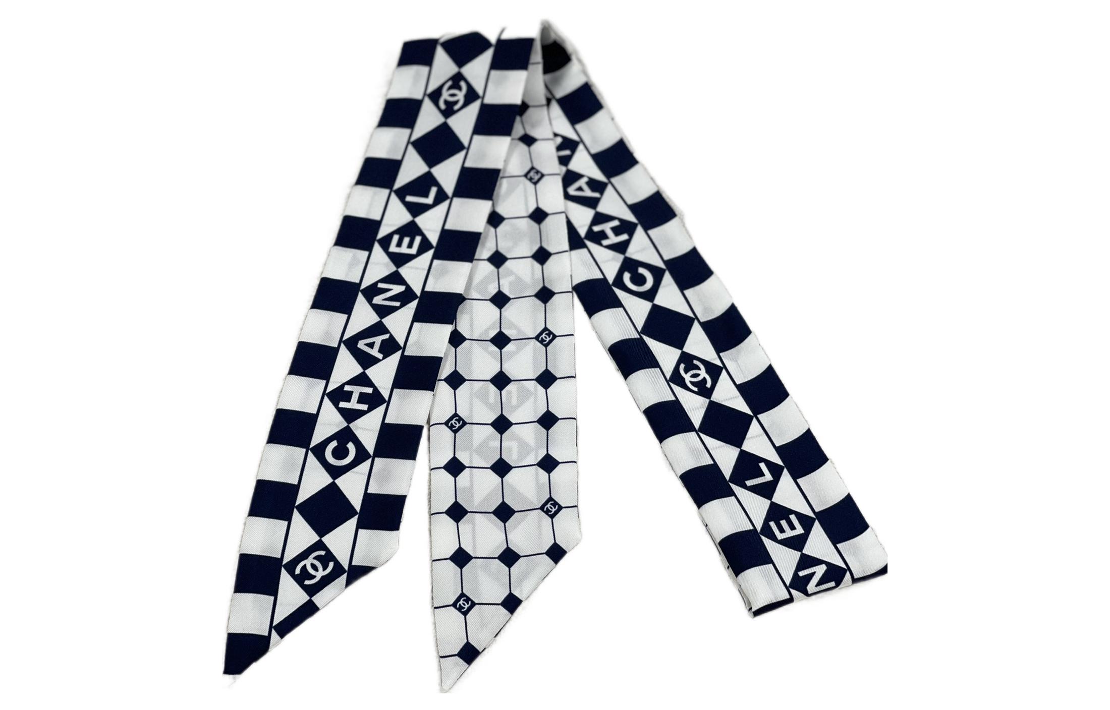 CHANEL Silk Twill Scarves Women's