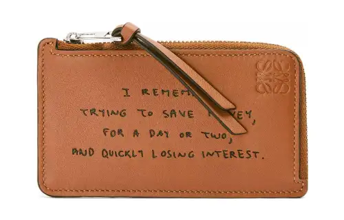 LOEWE Cow Leather Card Holder Men's Brown