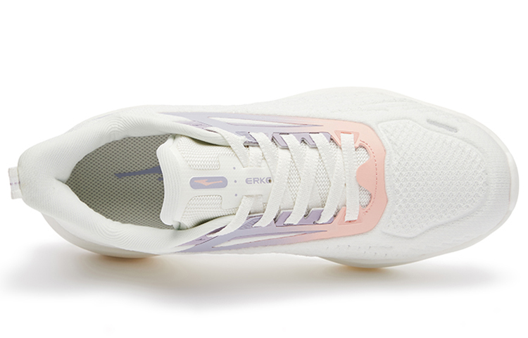 Erke Slip Resistant Abrasion Resistant Slip Resistant Abrasion Resistant Low top Running Shoes Women’s White Purple