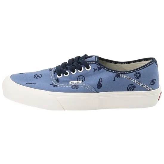 Vans Authentic Skateboarding Shoes Unisex Low-top Blue/Black/White