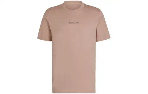 Adidas Originals T Shirts Men's Pink Crew Neck Moderate Straight Fit