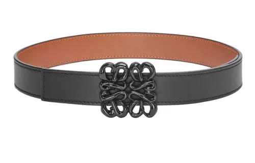 LOEWE Cow Leather Belts Women's Black/Brown 2.8cm