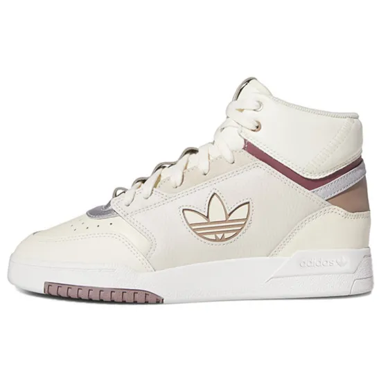 Adidas Originals Drop Step Skateboard Shoes Women's High-top Beige/Purple
