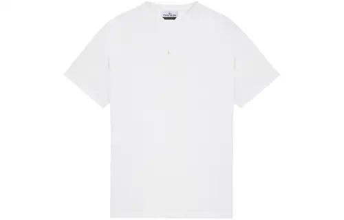 STONE ISLAND T Shirts Men's White Crew Neck Moderate Straight Fit