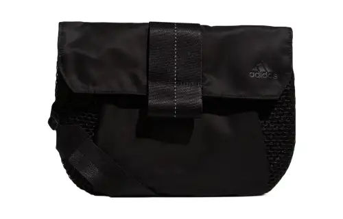 Adidas Solid Color Shoulder Bag, Crossbody Bag Small Unisex Black