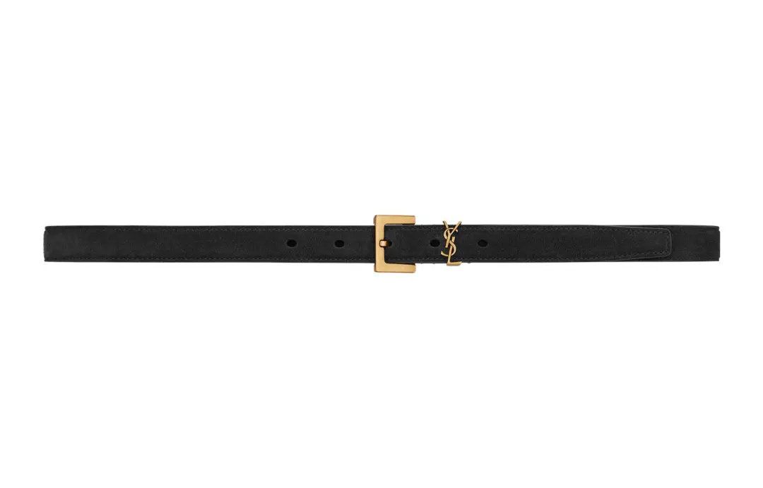SAINT LAURENT Logo Plaque Belt