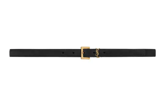 SAINT LAURENT Logo Plaque Belt