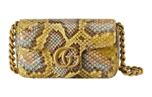 GUCCI Marmont Python Skin Fanny Pack, Shoulder Bag Women's