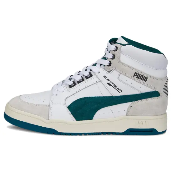 PUMA Slipstream Skateboarding Shoes Unisex High-top White/green