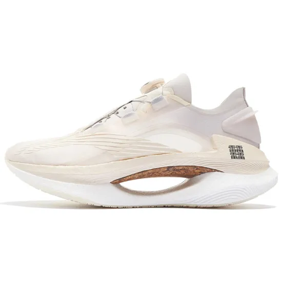 LiNing Jueying Cushioning Anti Slip Wear Resistant Breathability Low Top Running Shoes Men's White Gray