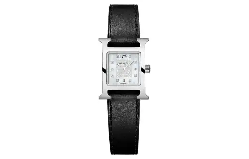 HERMES Heure H Wrist Watches Quartz Movement Mother of Pearl Color Watch Dial Women's