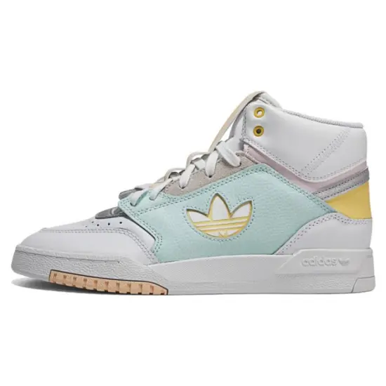 Adidas Originals Drop Step Skateboard Shoes Women's High-top White/Blue/Yellow