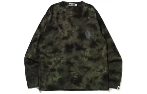 Bape Tie Dye One Point Pocket Relaxed Fit L/S Tee