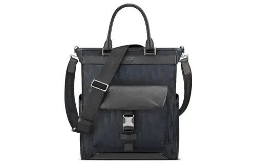 DIOR Grained Calfskin Shoulder Bag, Crossbody Bag, Handbag Men's Black