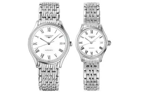 LONGINES Lvya Collection Automatic Mechanical Movement Unisex Watch 35mm White Dial Stainless Steel Watchband