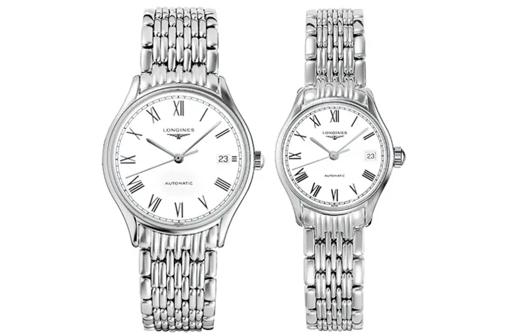 LONGINES Lvya Collection Automatic Mechanical Movement Unisex Watch 35mm White Dial Stainless Steel Watchband
