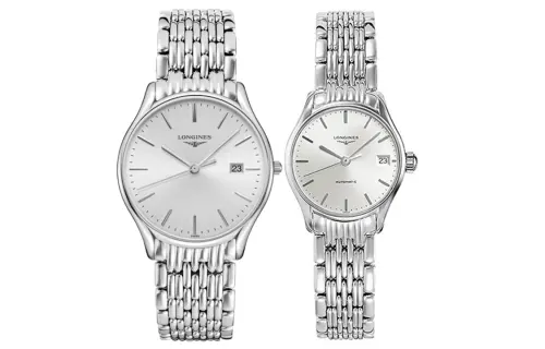 LONGINES Lvya Collection Automatic Mechanical Movement Unisex Watch 38.5mm Silver Dial Stainless Steel Watchband