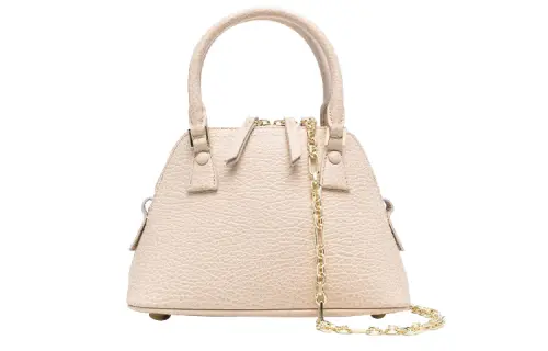 Maison Margiela Calfskin Cotton One Shoulder Handbag Mini Women's Umber