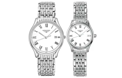 LONGINES Lvya Collection Quartz Movement Unisex Watch 38.5mm Silver Dial Stainless Steel Watchband