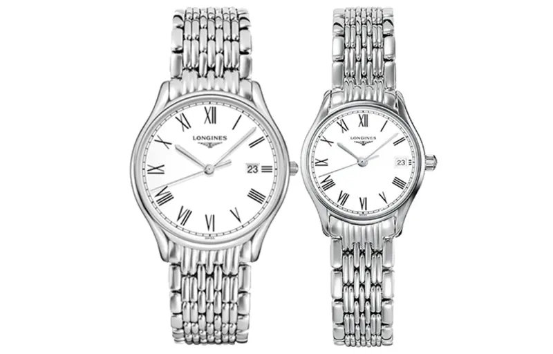 LONGINES Lvya Collection Quartz Movement Unisex Watch 38.5mm Silver Dial Stainless Steel Watchband