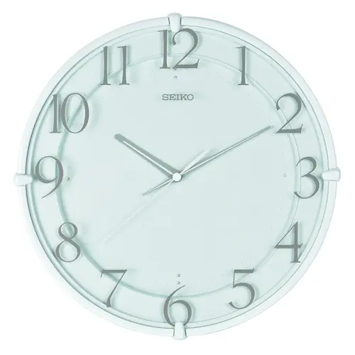 SEIKO Seiko 12-inch clock simple clock living room stylish simple silent bedroom sweep second movement polyester plastic case wall clock men and women same style green QXA778W
