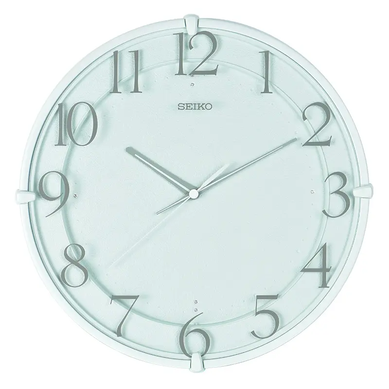 SEIKO Seiko 12-inch clock simple clock living room stylish simple silent bedroom sweep second movement polyester plastic case wall clock men and women same style green QXA778W