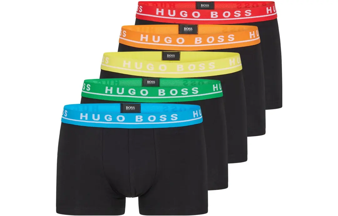 HUGO BOSS SS22 Boxer Briefs Men's 1 Set 5 Pack Black
