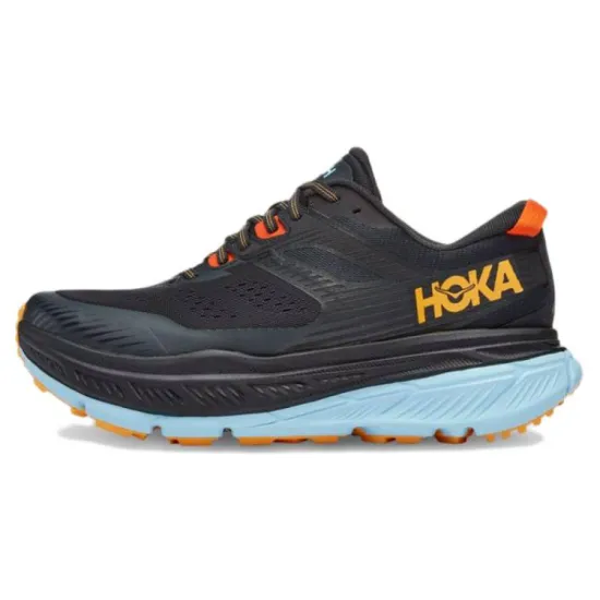 HOKA ONE ONE Stinson ATR 6 Running Shoes Men Low-Top Black Blue/Orange