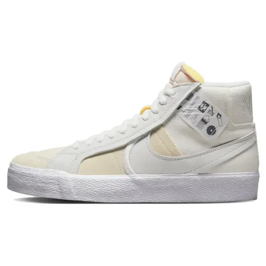 Nike SB Blazer Mid Warning Label Summit White