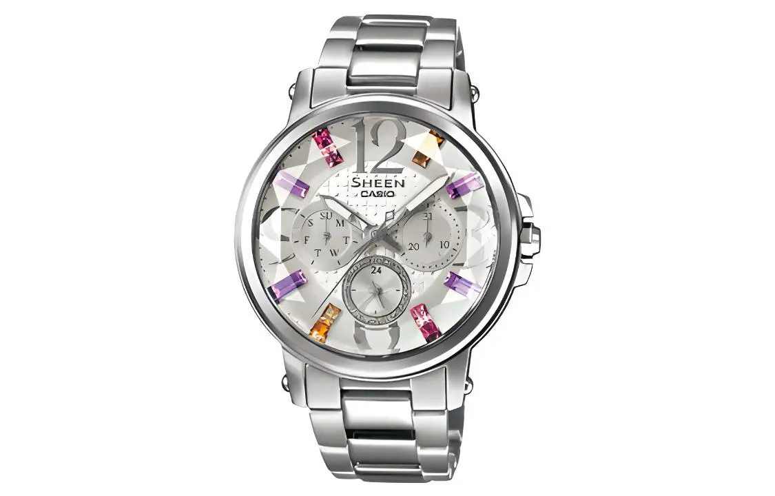 CASIO Women's SHEEN Silver Watch SHE-3035D-7A