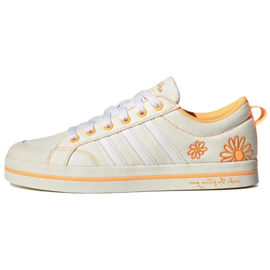 Adidas Neo Bravada Skateboard Shoes Women's Low-Top Off White/Orange