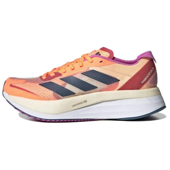 adidas Adizero Boston 11 Running Shoes Women's Low-top Orange/Blue/Red