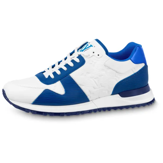 LOUIS VUITTON Lv Run Away Sneakers 'White Monogram With Blue EPI'
