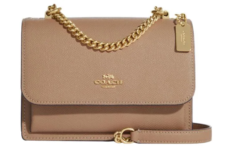 COACH Klare Cross Grain Leather Crossbody Bags Women's Taupe