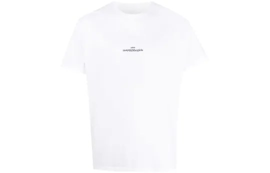 Maison Margiela Logo Embroidered Crewneck T Shirt